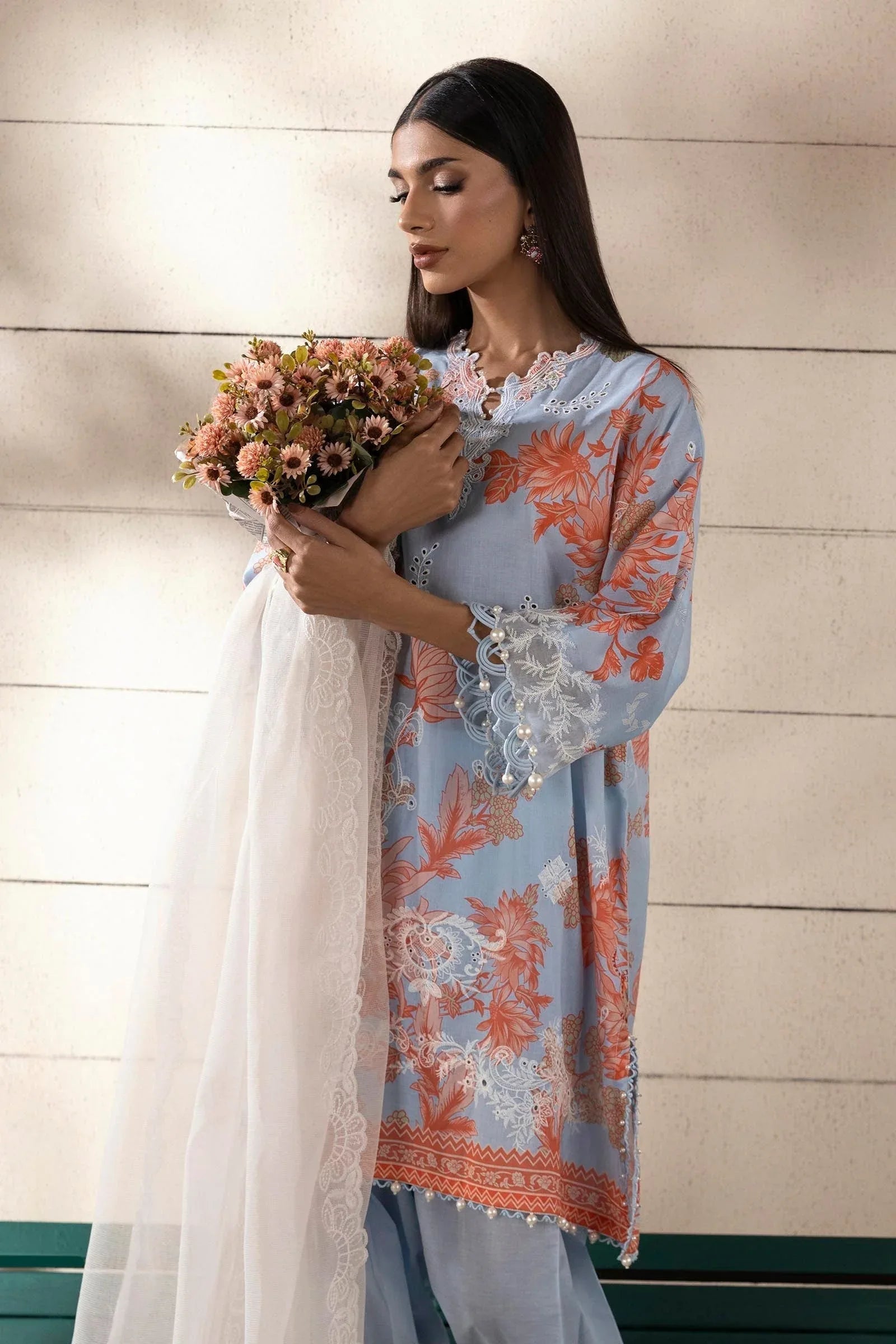 Sana Safinaz | Muzlin Spring 25 | M251-020B-3CS - Aqsa Fabrics