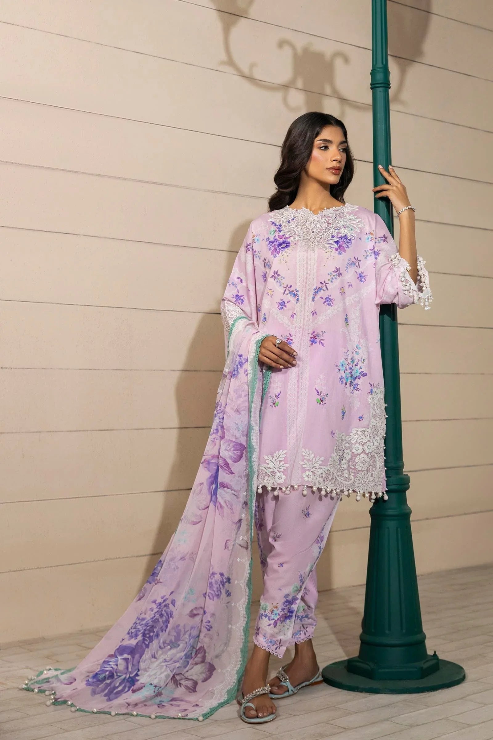 Sana Safinaz | Muzlin Spring 25 | M251-021B-3CI - Aqsa Fabrics