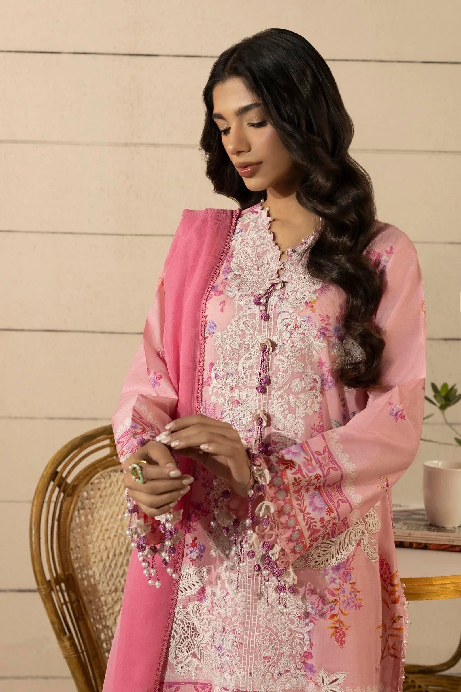 Sana Safinaz | Muzlin Spring 25 | M251-023A-3CI - Aqsa Fabrics