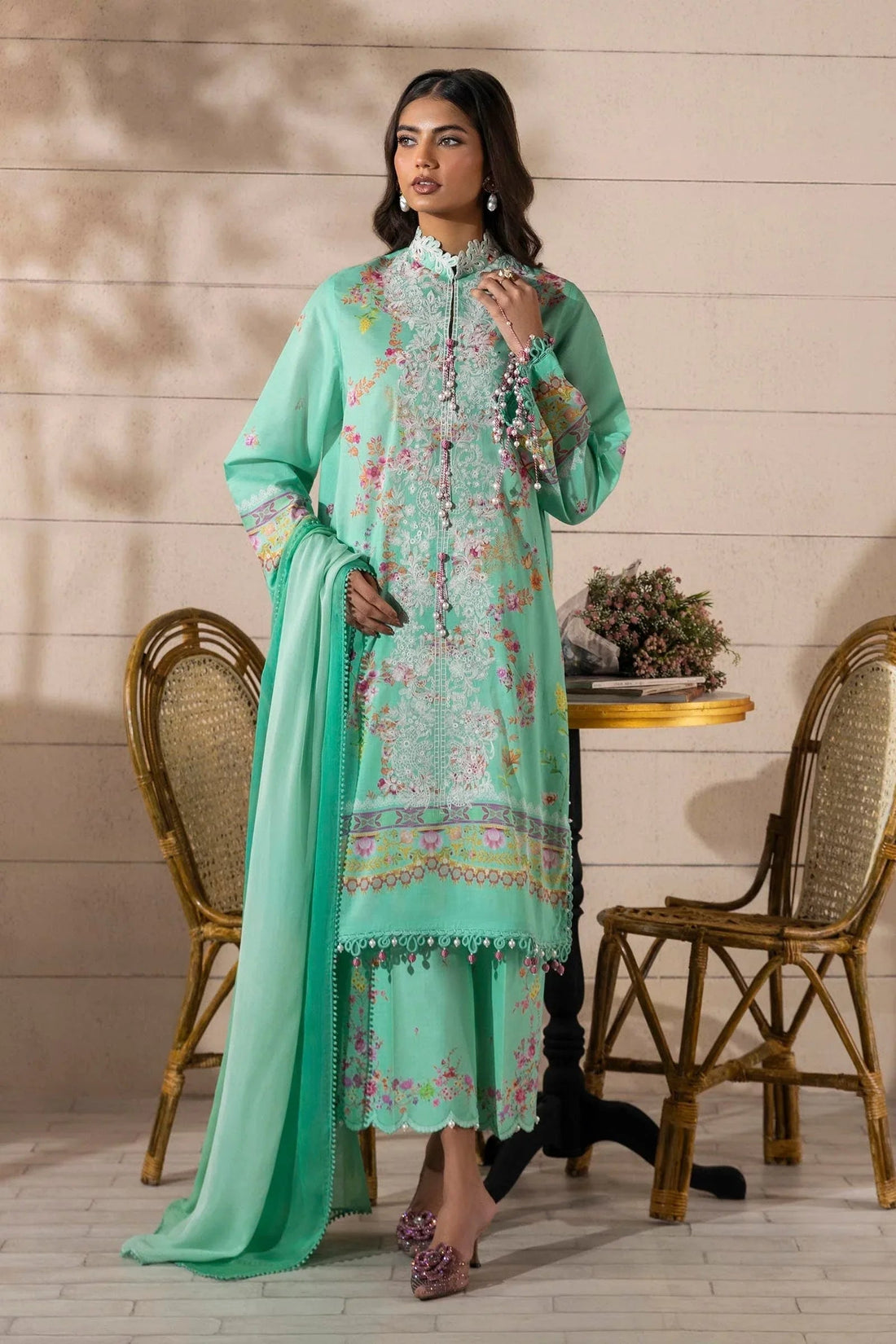 Sana Safinaz | Muzlin Spring 25 | M251-023B-3CI - Aqsa Fabrics