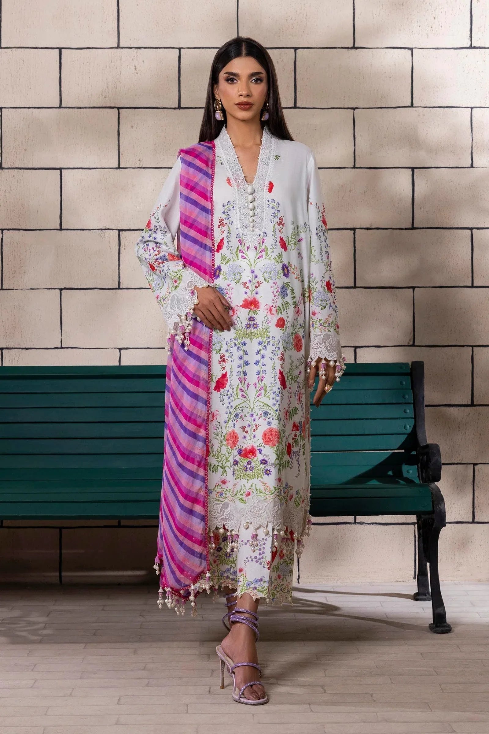 Sana Safinaz | Muzlin Spring 25 | M251-024A-3CI - Aqsa Fabrics
