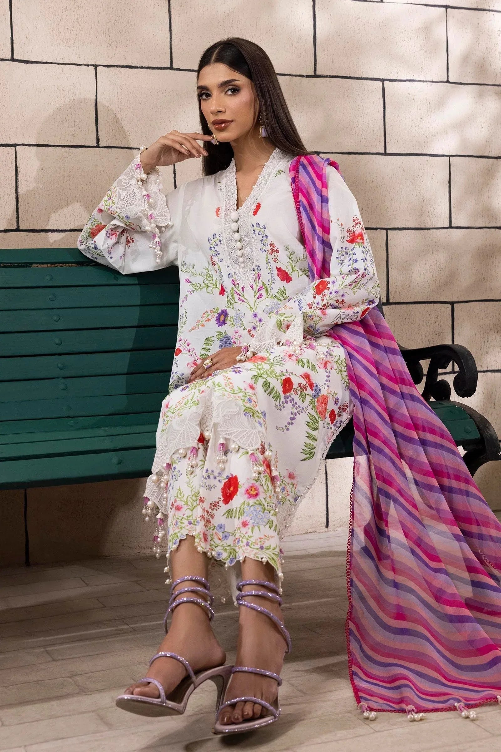 Sana Safinaz | Muzlin Spring 25 | M251-024A-3CI - Aqsa Fabrics