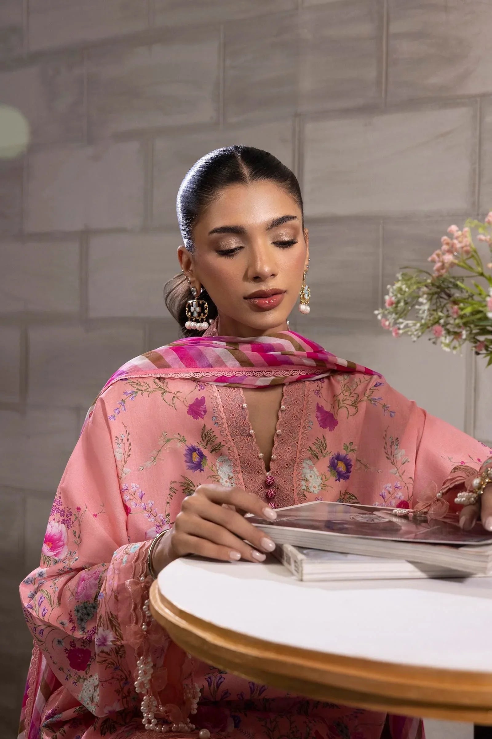 Sana Safinaz | Muzlin Spring 25 | M251-024B-3CI - Aqsa Fabrics