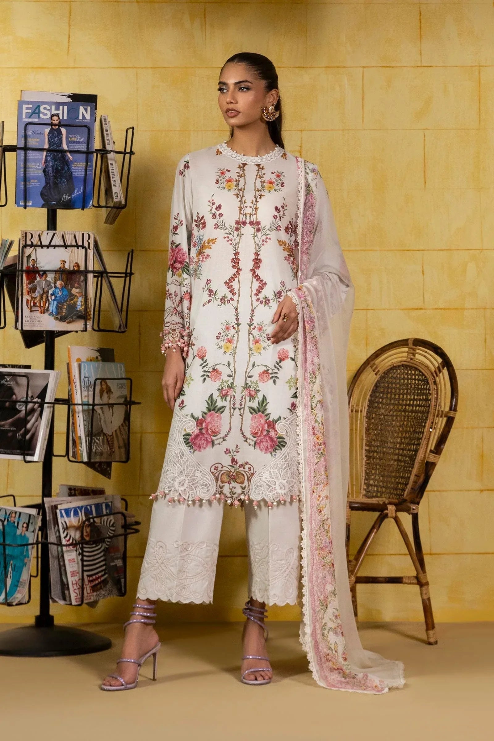 Sana Safinaz | Muzlin Spring 25 | M251-026A-3CI - Aqsa Fabrics