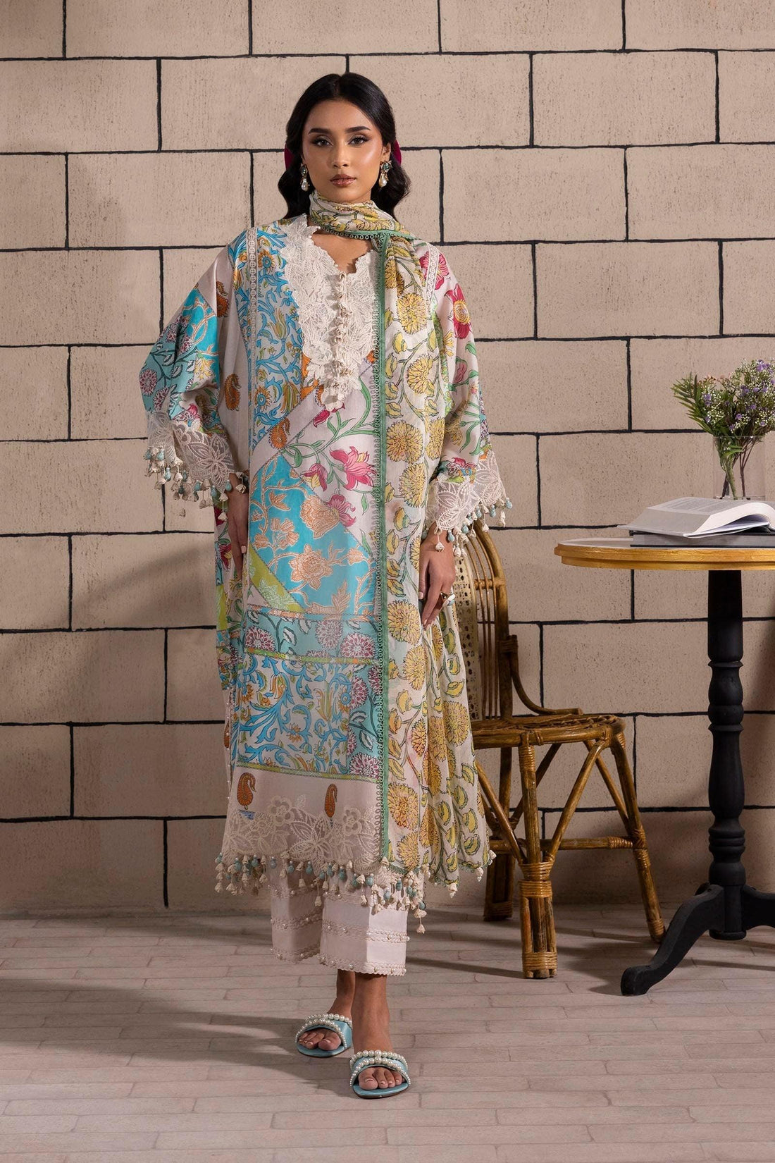 Sana Safinaz | Muzlin Spring 25 | M251-027B-3CI - Aqsa Fabrics