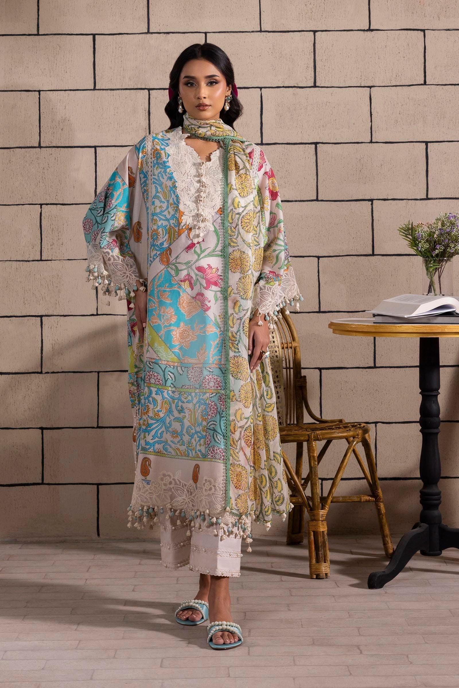 Sana Safinaz | Muzlin Spring 25 | M251-027B-3CI - Aqsa Fabrics