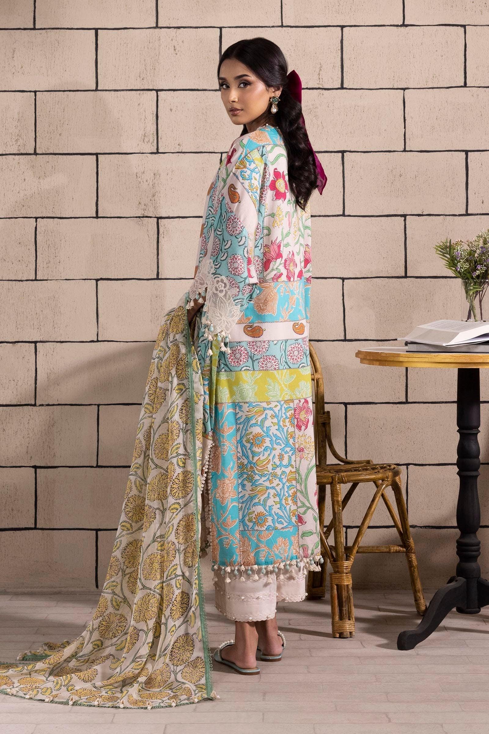 Sana Safinaz | Muzlin Spring 25 | M251-027B-3CI - Aqsa Fabrics