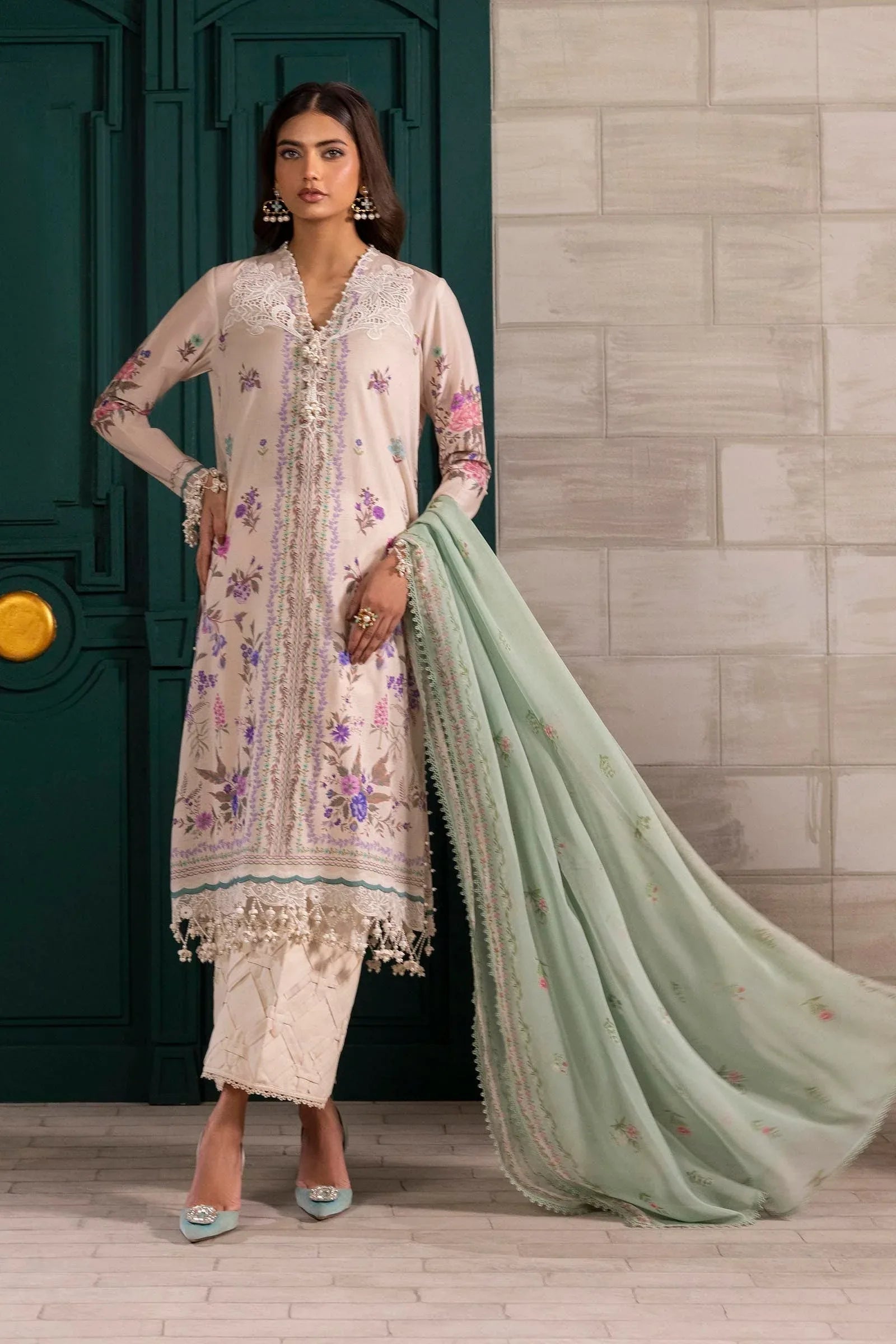 Sana Safinaz | Muzlin Spring 25 | M251-028A-3CI - Aqsa Fabrics