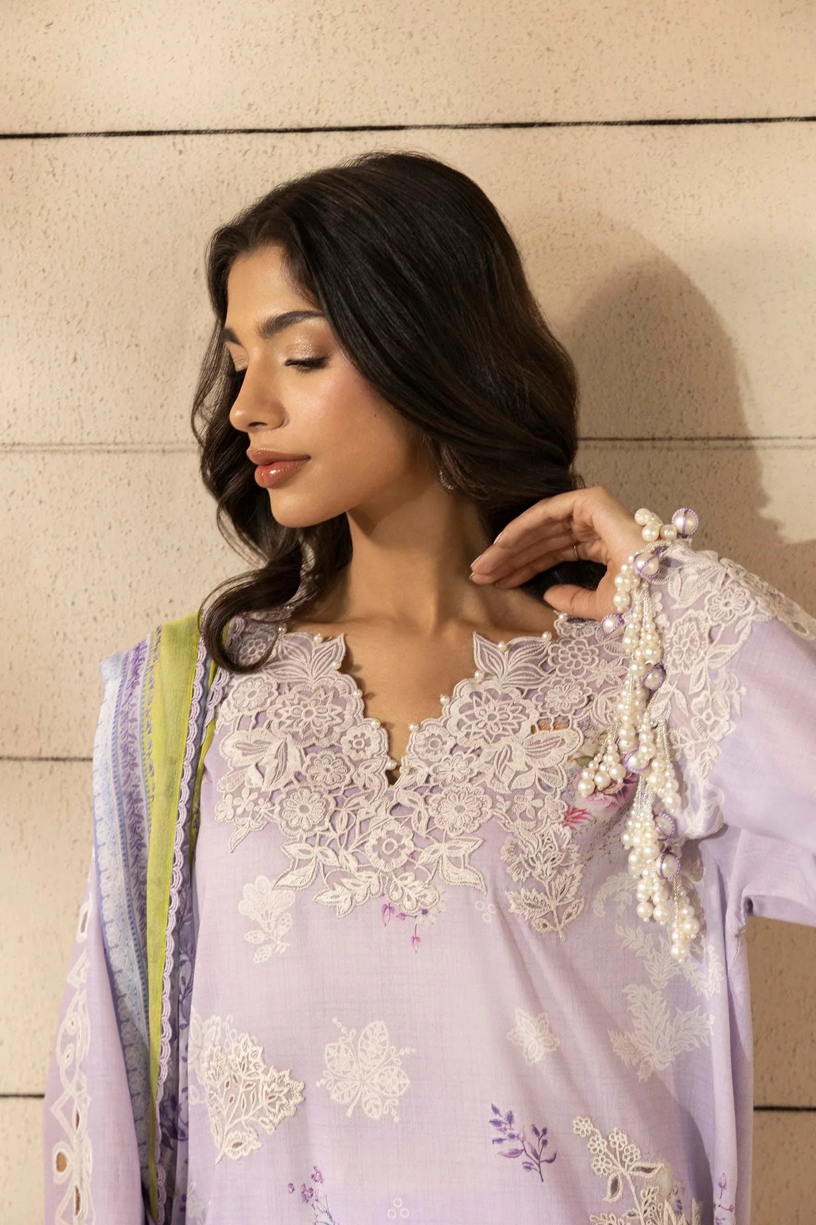 Sana Safinaz | Muzlin Spring 25 | M251-029A-3CI - Aqsa Fabrics