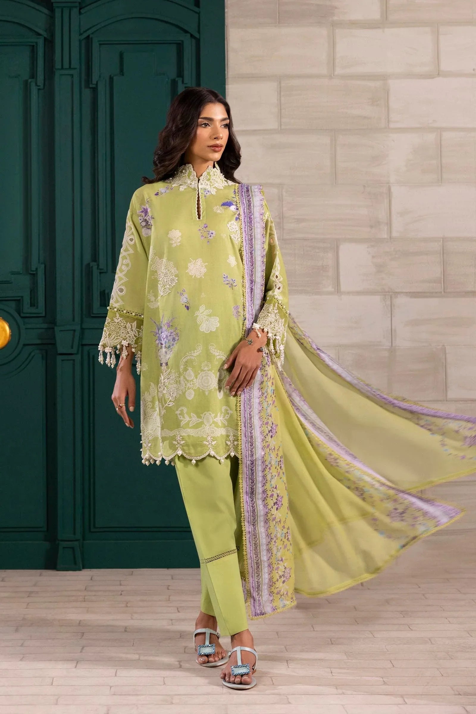 Sana Safinaz | Muzlin Spring 25 | M251-029B-3CI - Aqsa Fabrics