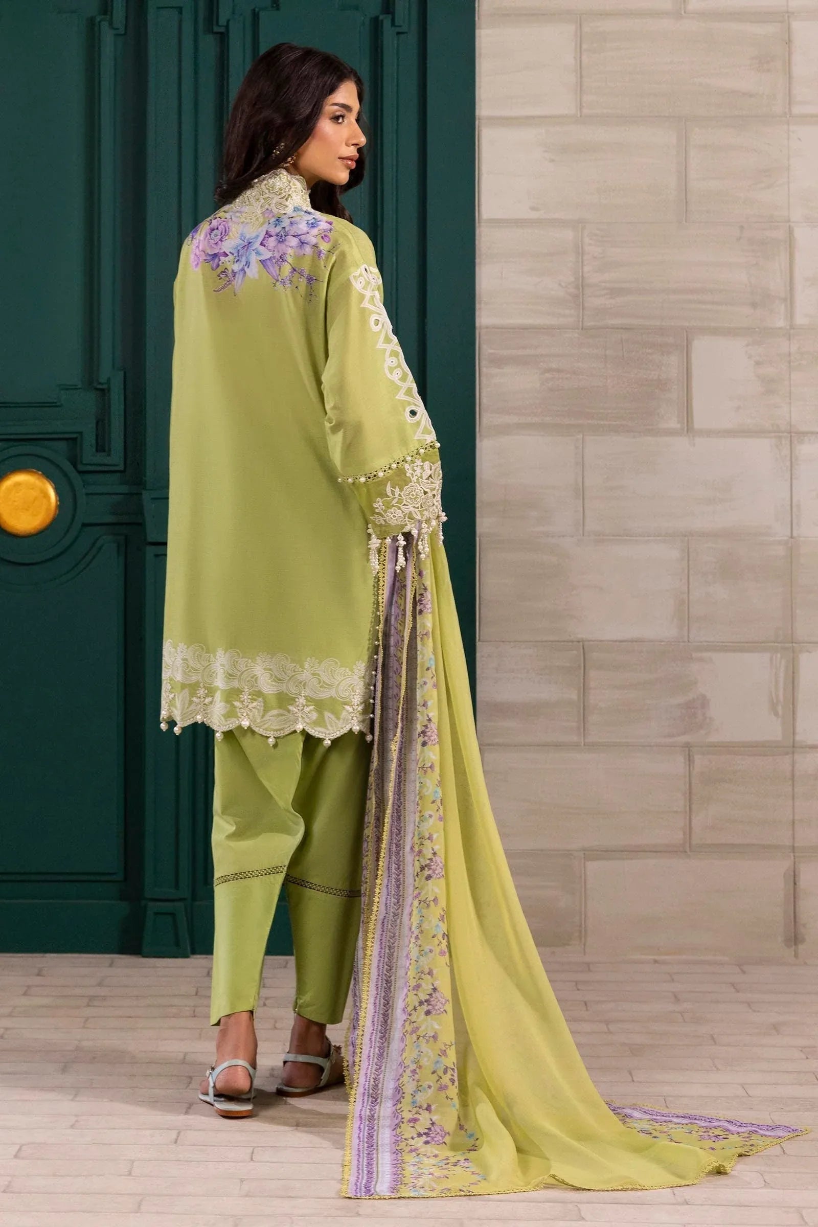 Sana Safinaz | Muzlin Spring 25 | M251-029B-3CI - Aqsa Fabrics