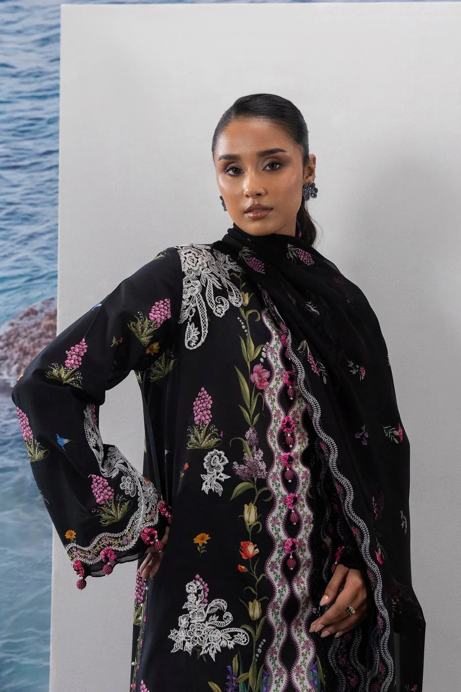 Sana Safinaz | Muzlin Summer 25 | 001A - Aqsa Fabrics
