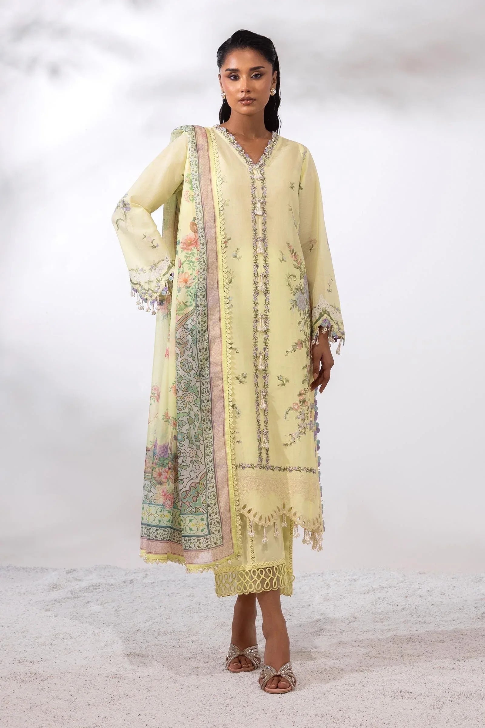 Sana Safinaz | Muzlin Summer 25 | 009A - Aqsa Fabrics