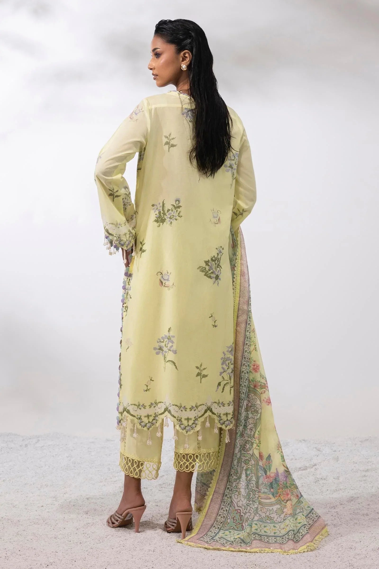 Sana Safinaz | Muzlin Summer 25 | 009A - Aqsa Fabrics