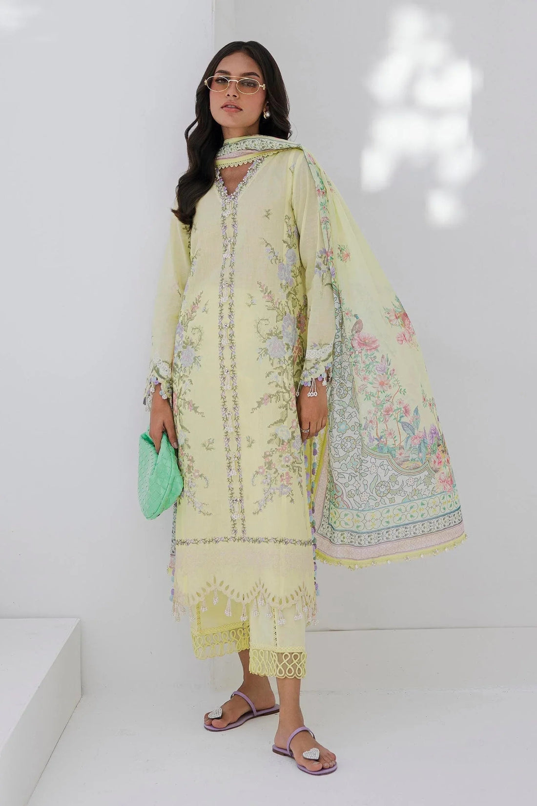 Sana Safinaz | Muzlin Summer 25 | 009A - Aqsa Fabrics