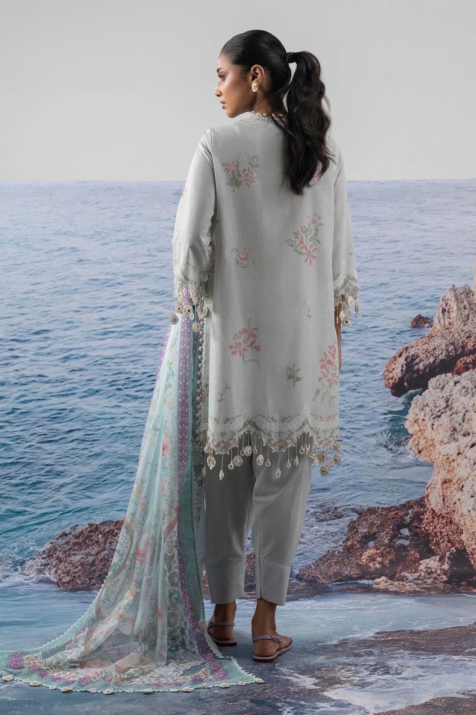 Sana Safinaz | Muzlin Summer 25 | 009B - Aqsa Fabrics