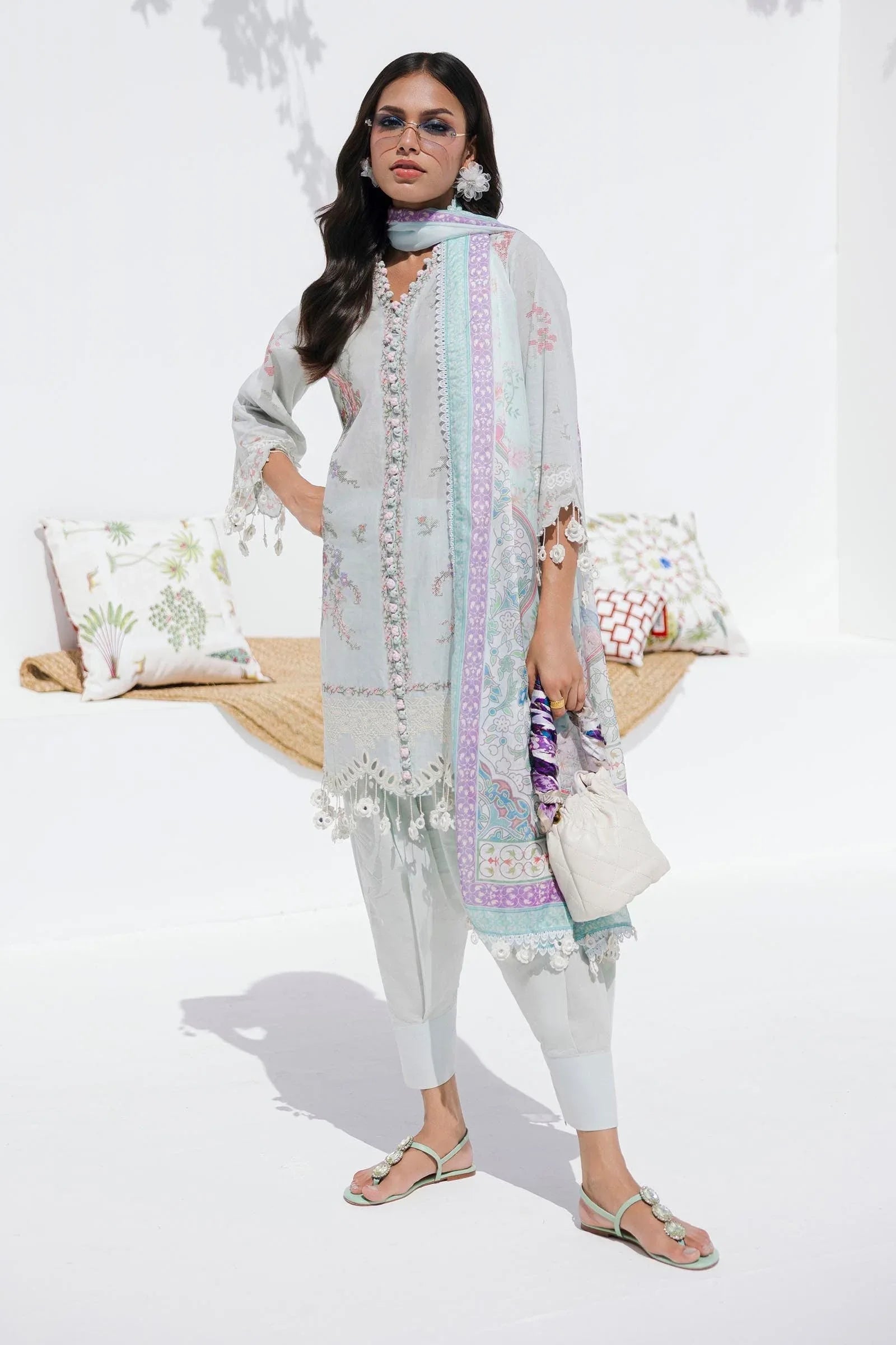 Sana Safinaz | Muzlin Summer 25 | 009B - Aqsa Fabrics