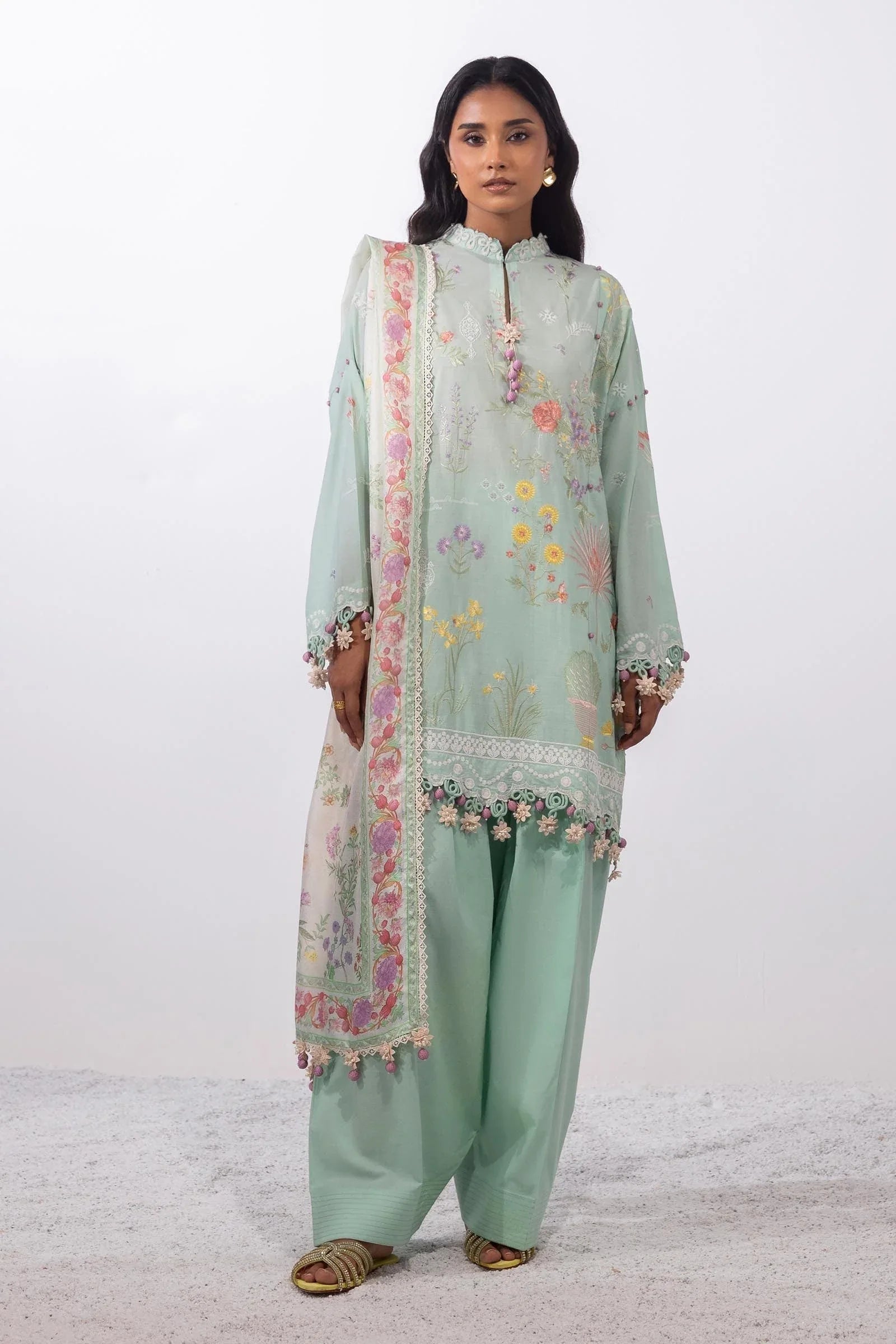 Sana Safinaz | Muzlin Summer 25 | 010A - Aqsa Fabrics