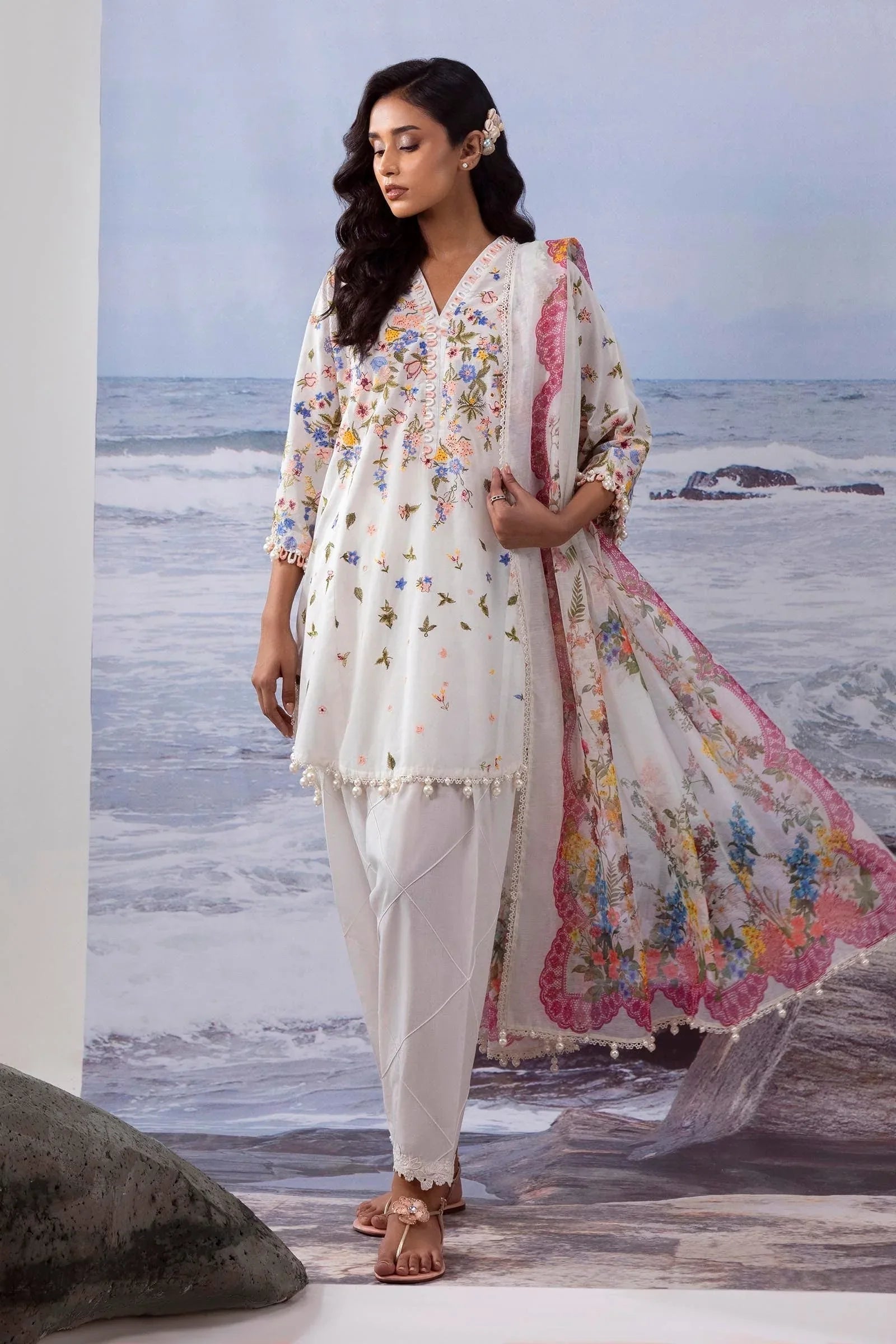 Sana Safinaz | Muzlin Summer 25 | 015A - Aqsa Fabrics