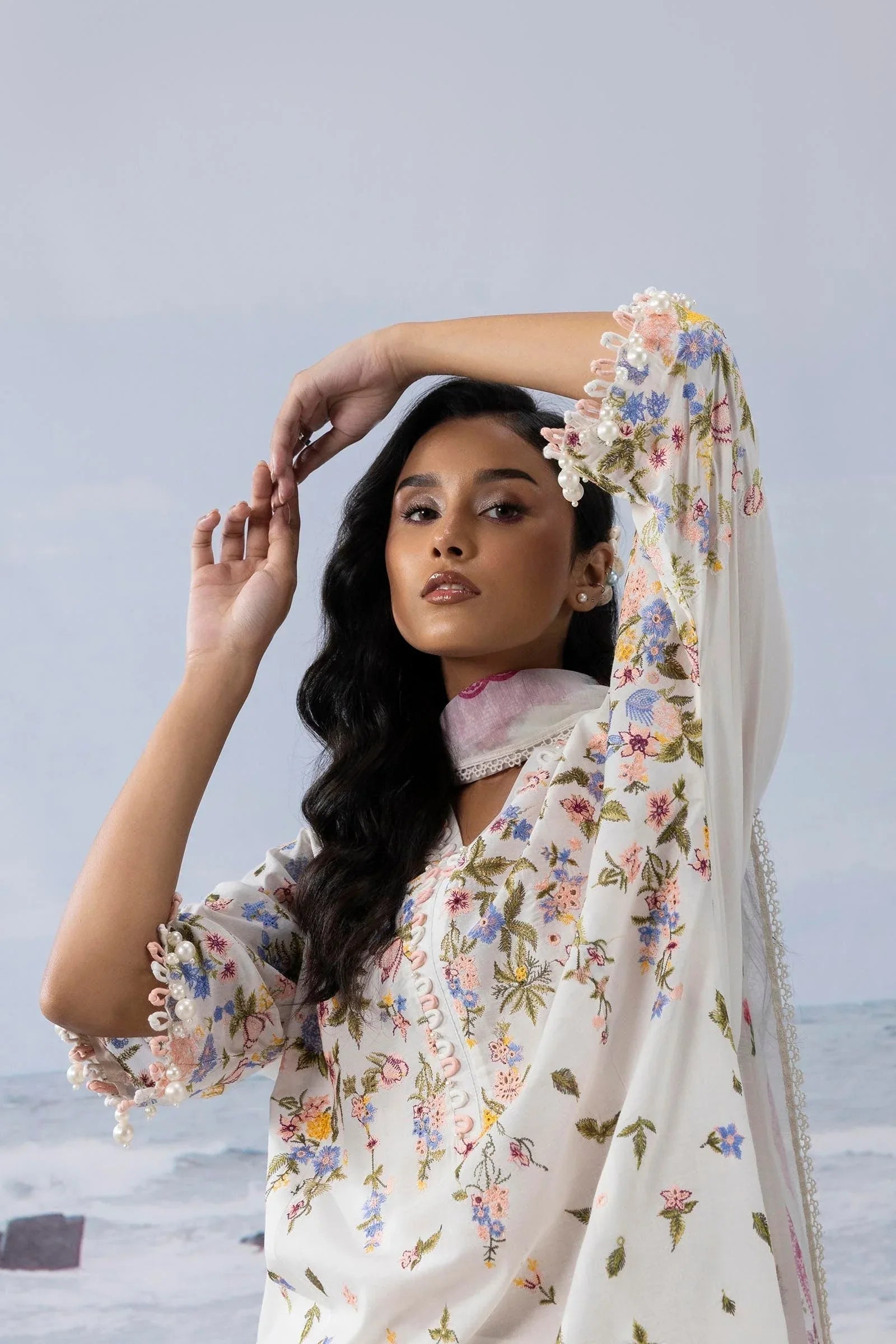 Sana Safinaz | Muzlin Summer 25 | 015A - Aqsa Fabrics
