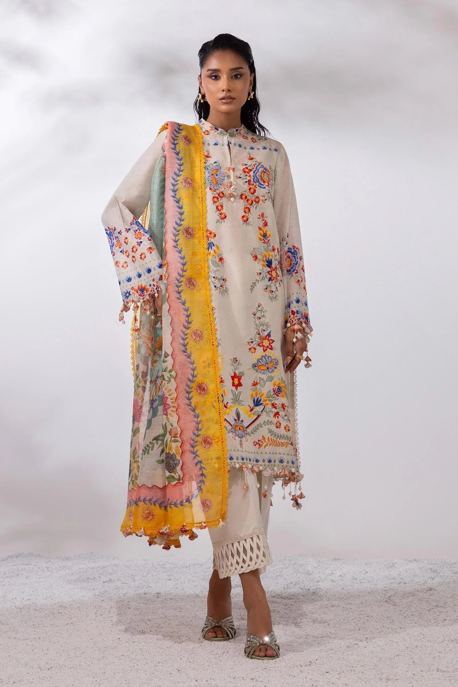 Sana Safinaz | Muzlin Summer 25 | 018A - Aqsa Fabrics