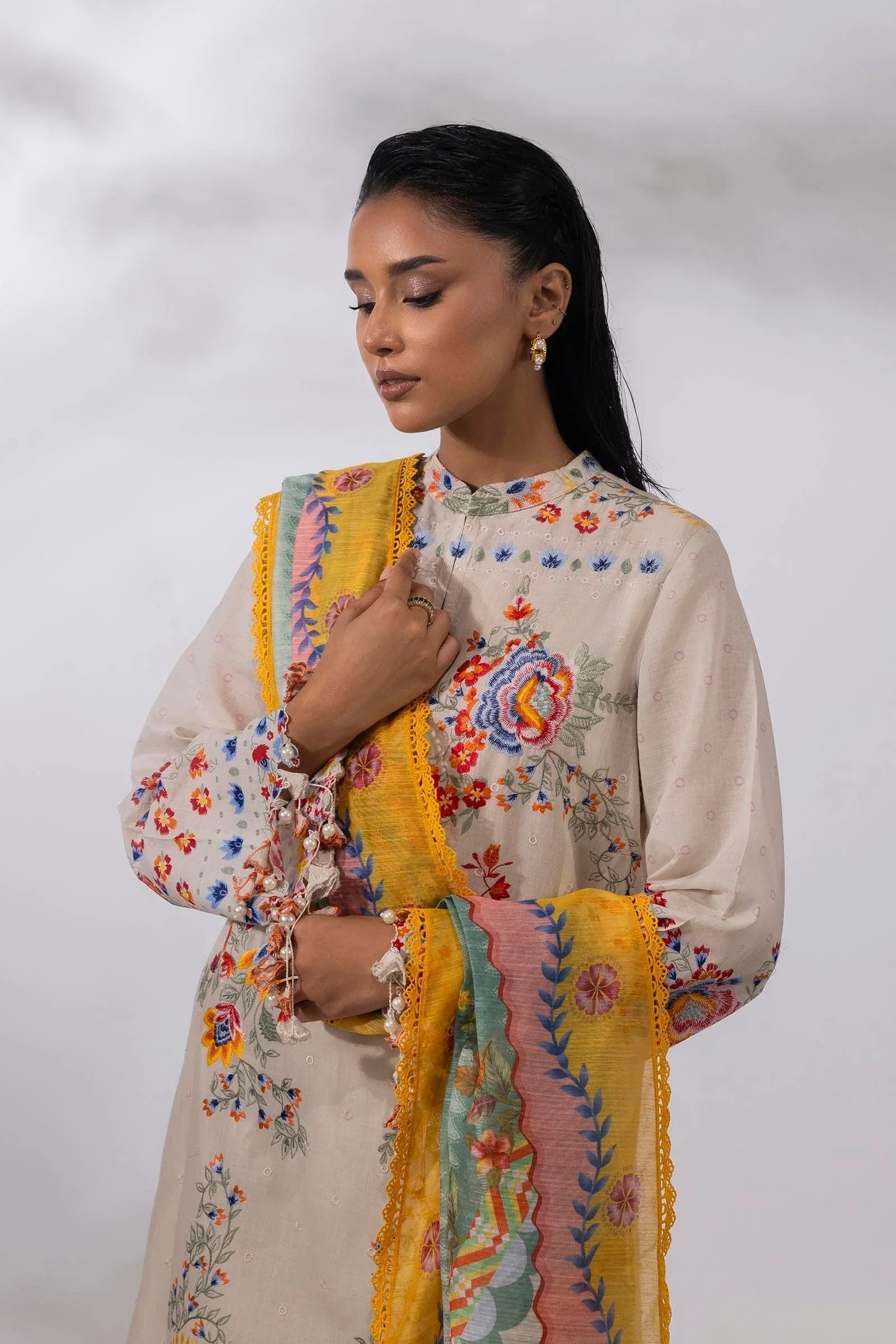 Sana Safinaz | Muzlin Summer 25 | 018A - Aqsa Fabrics