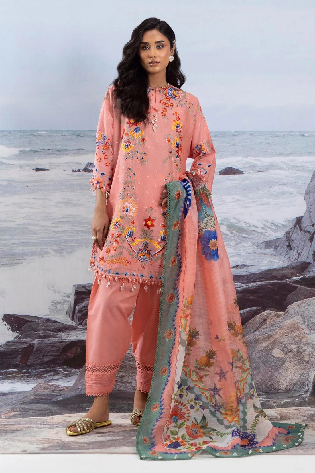 Sana Safinaz | Muzlin Summer 25 | 018B - Aqsa Fabrics