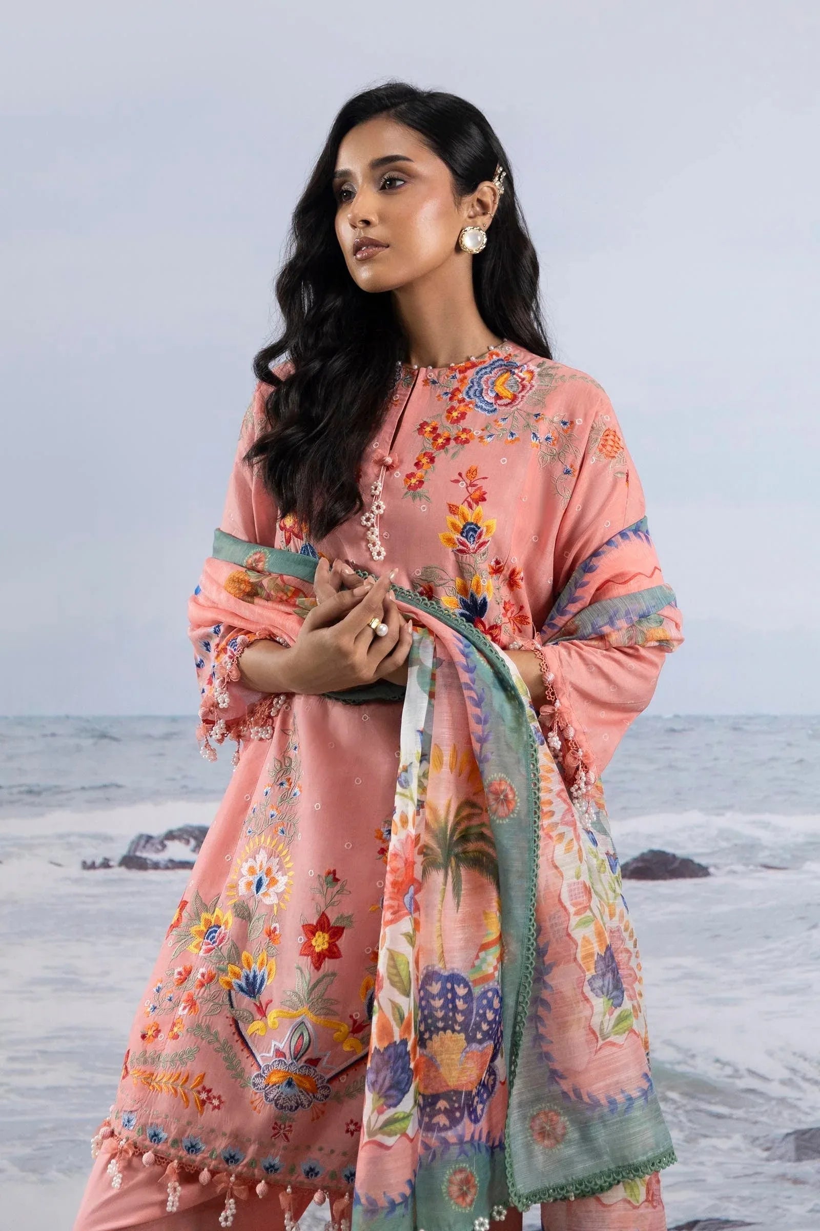 Sana Safinaz | Muzlin Summer 25 | 018B - Aqsa Fabrics