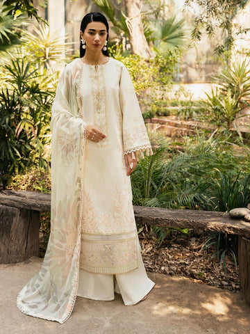 Izel | Dastak Luxury Lawn | MAAHAY - Aqsa Fabrics