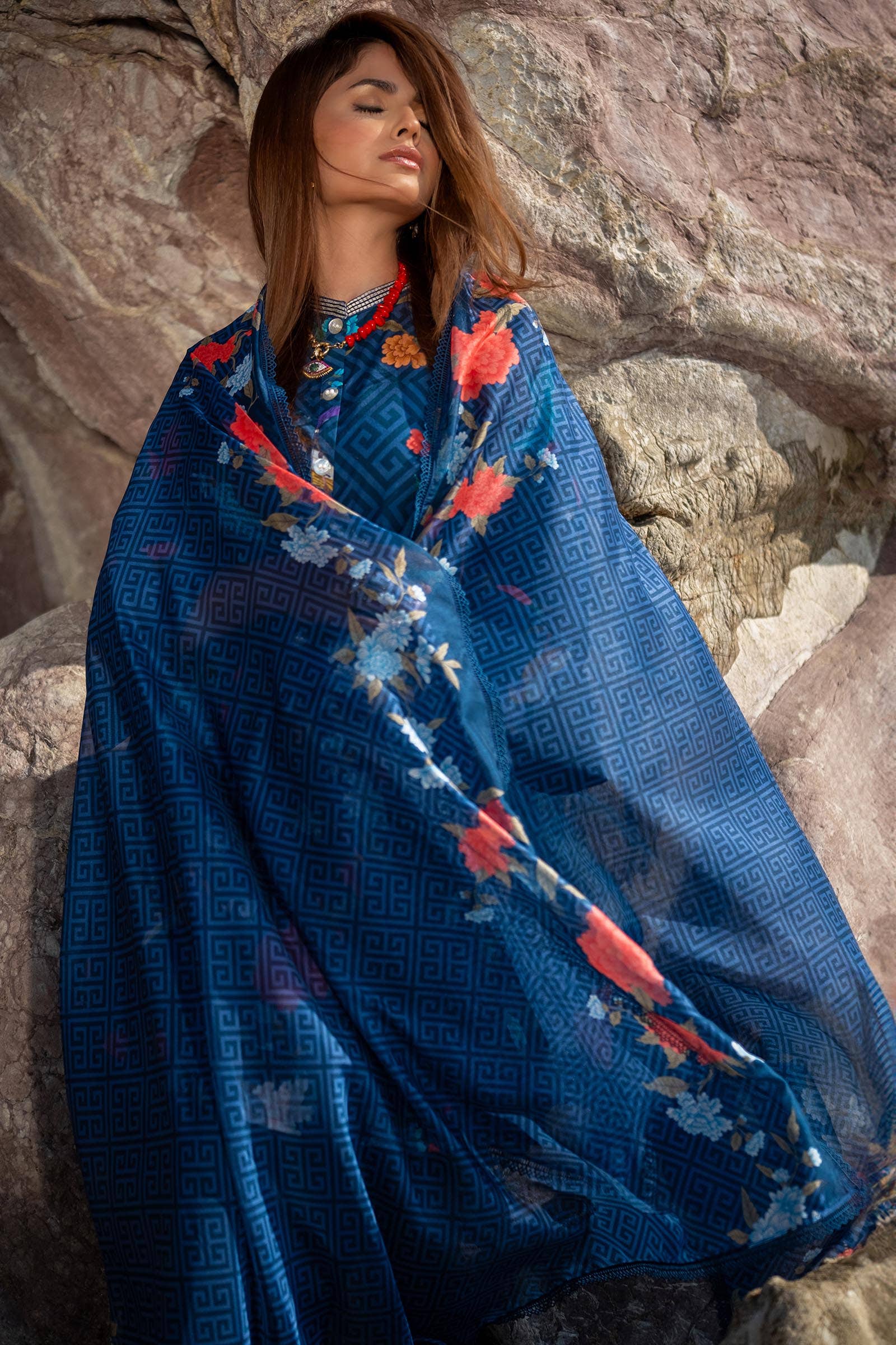 Sana Safinaz | Mahay Spring 24 | H241-013B-2BK - Aqsa Fabrics