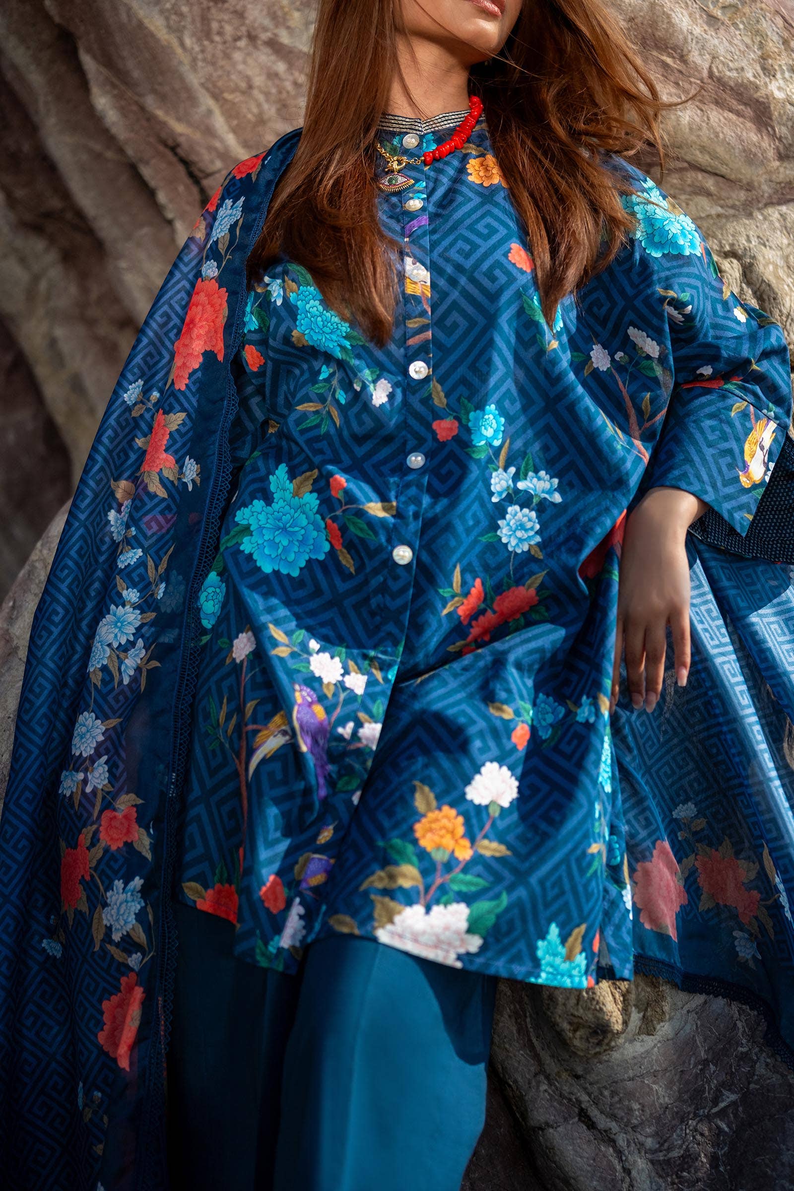 Sana Safinaz | Mahay Spring 24 | H241-013B-2BK - Aqsa Fabrics