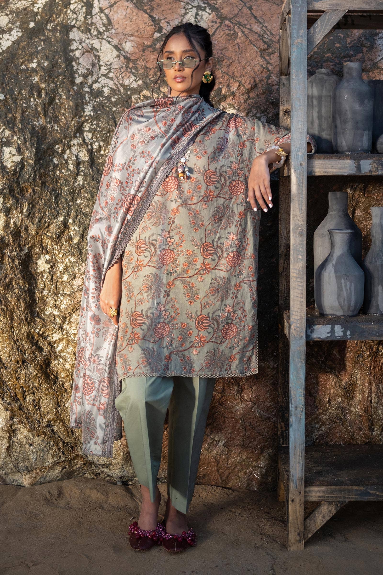 Sana Safinaz | Mahay Spring 24 | H241-016A-3CK - Aqsa Fabrics