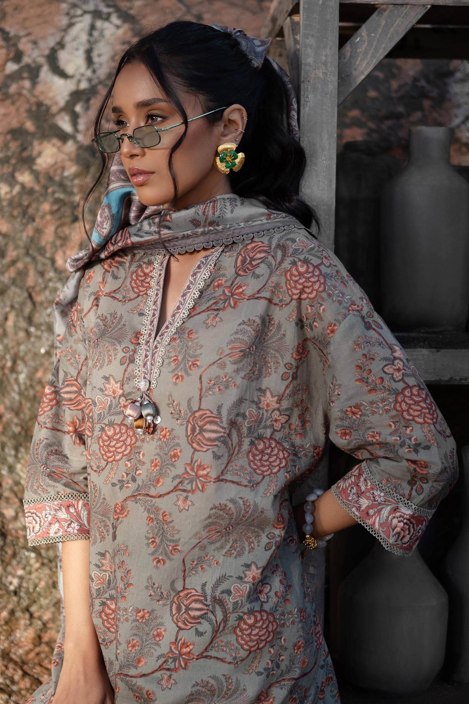 Sana Safinaz | Mahay Spring 24 | H241-016A-3CK - Aqsa Fabrics