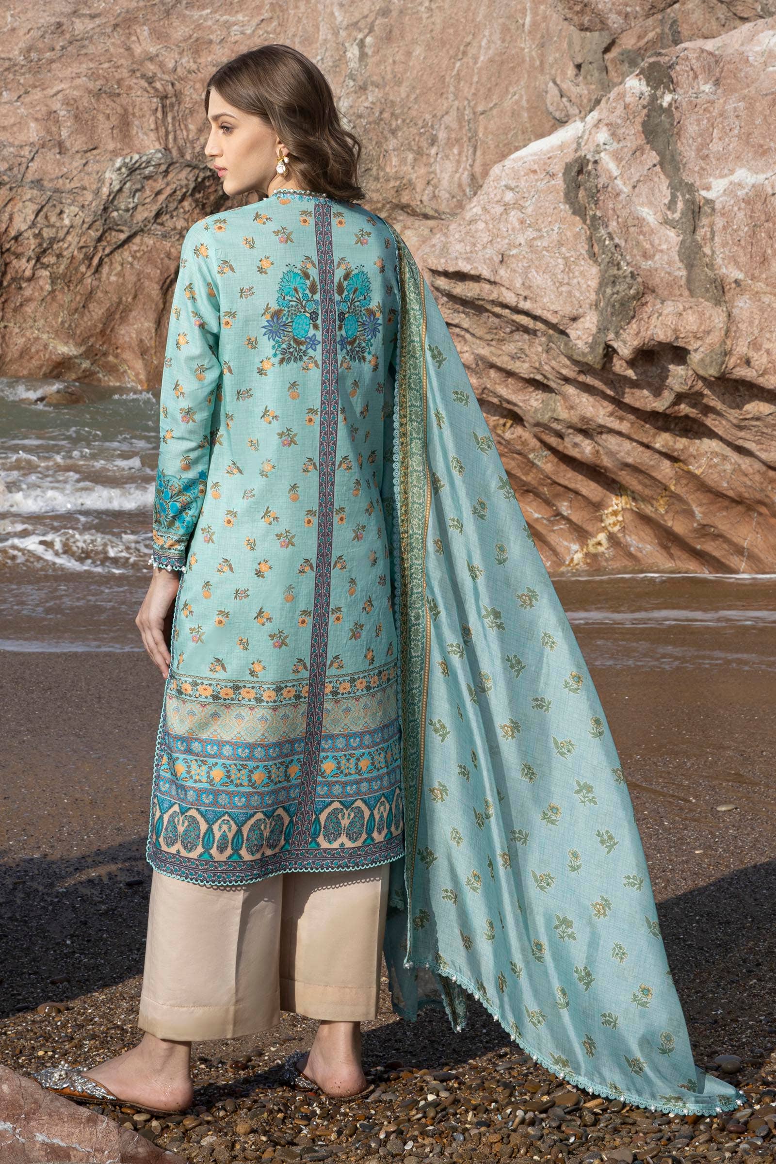 Sana Safinaz | Mahay Spring 24 | H241-017B-2BK - Aqsa Fabrics