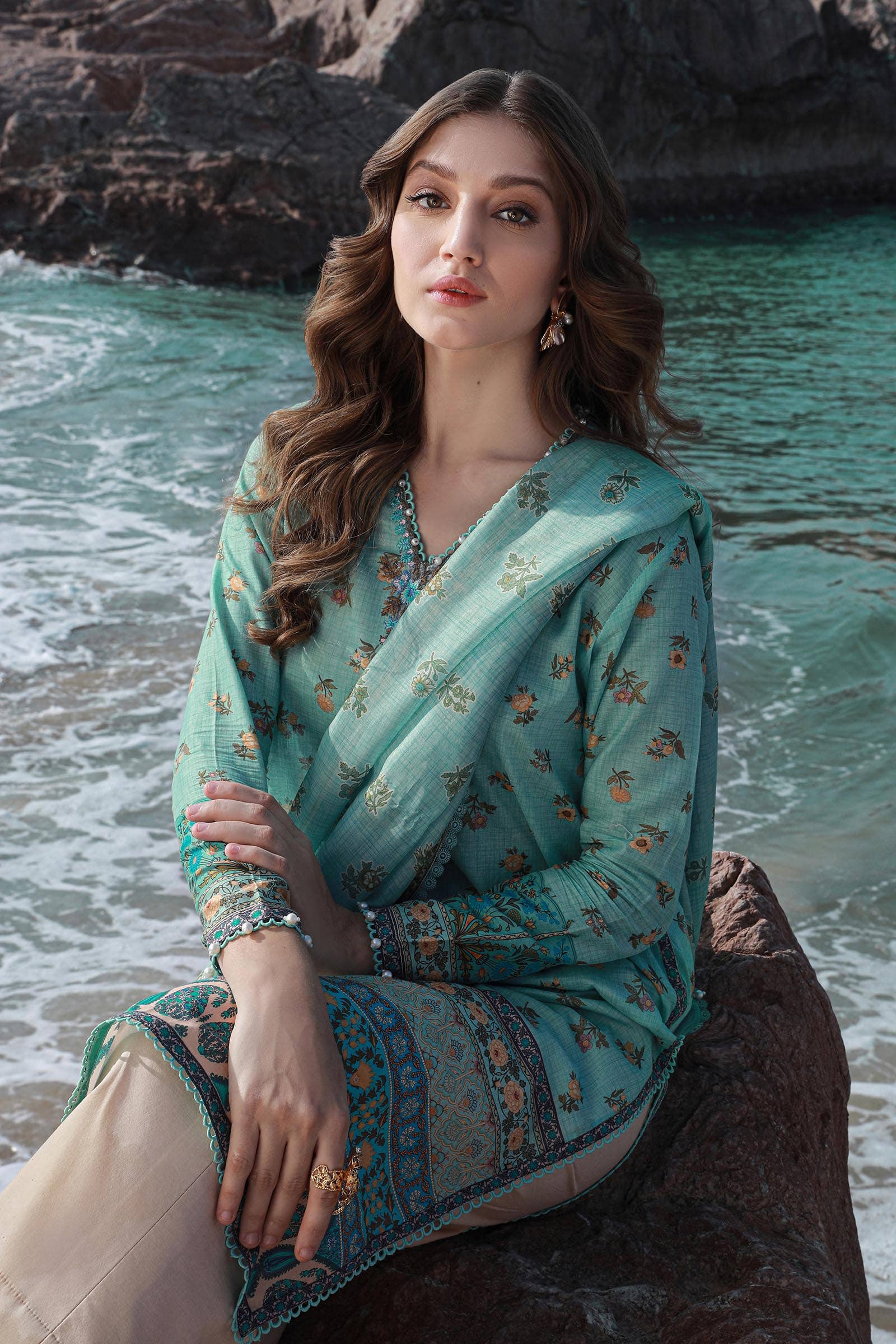 Sana Safinaz | Mahay Spring 24 | H241-017B-2BK - Aqsa Fabrics