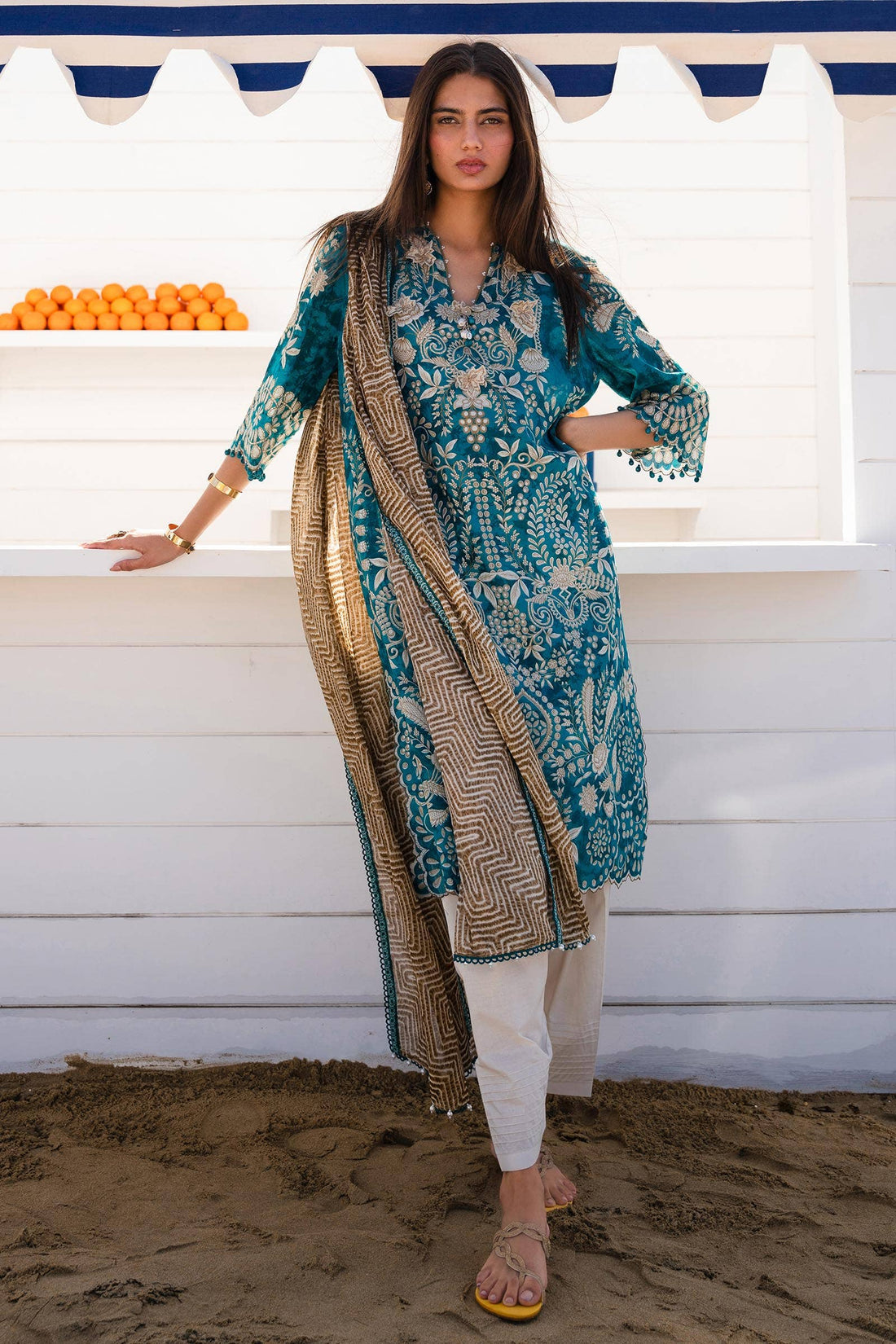Sana Safinaz | Mahay Spring 24 | H241-018B-2BG - Aqsa Fabrics