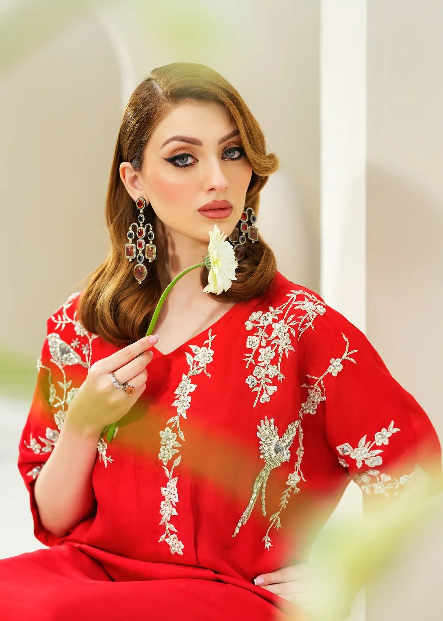 Mahum Asad | Forever and Ever Formals | Carnation - Aqsa Fabrics