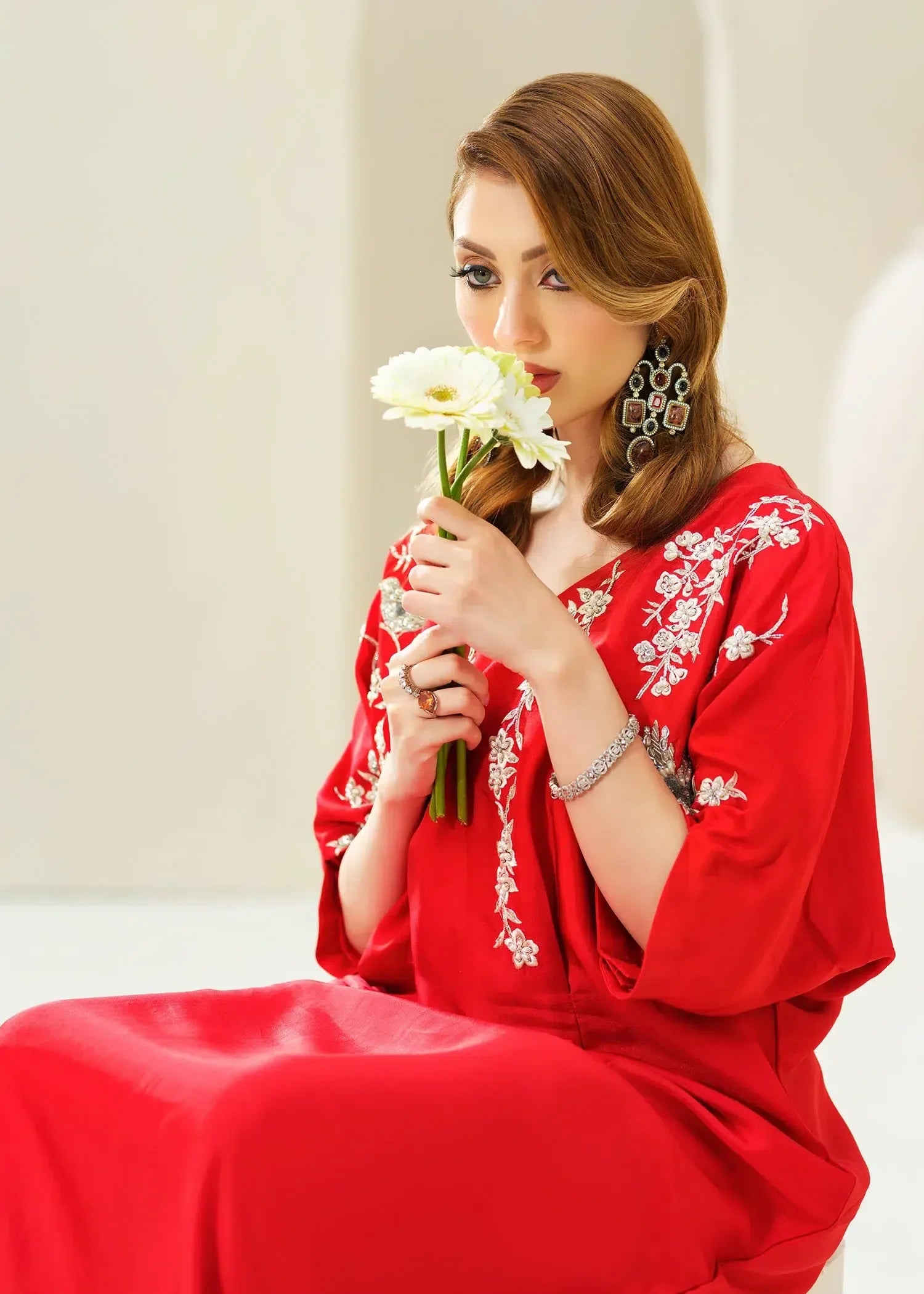 Mahum Asad | Forever and Ever Formals | Carnation - Aqsa Fabrics