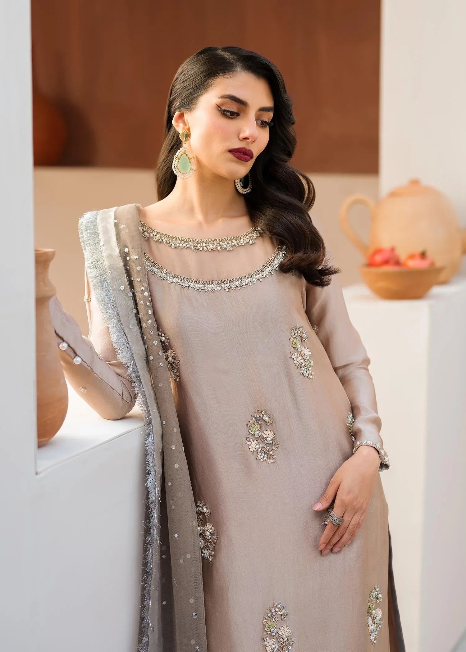 Mahum Asad | Raising The Bar | Sand - Aqsa Fabrics