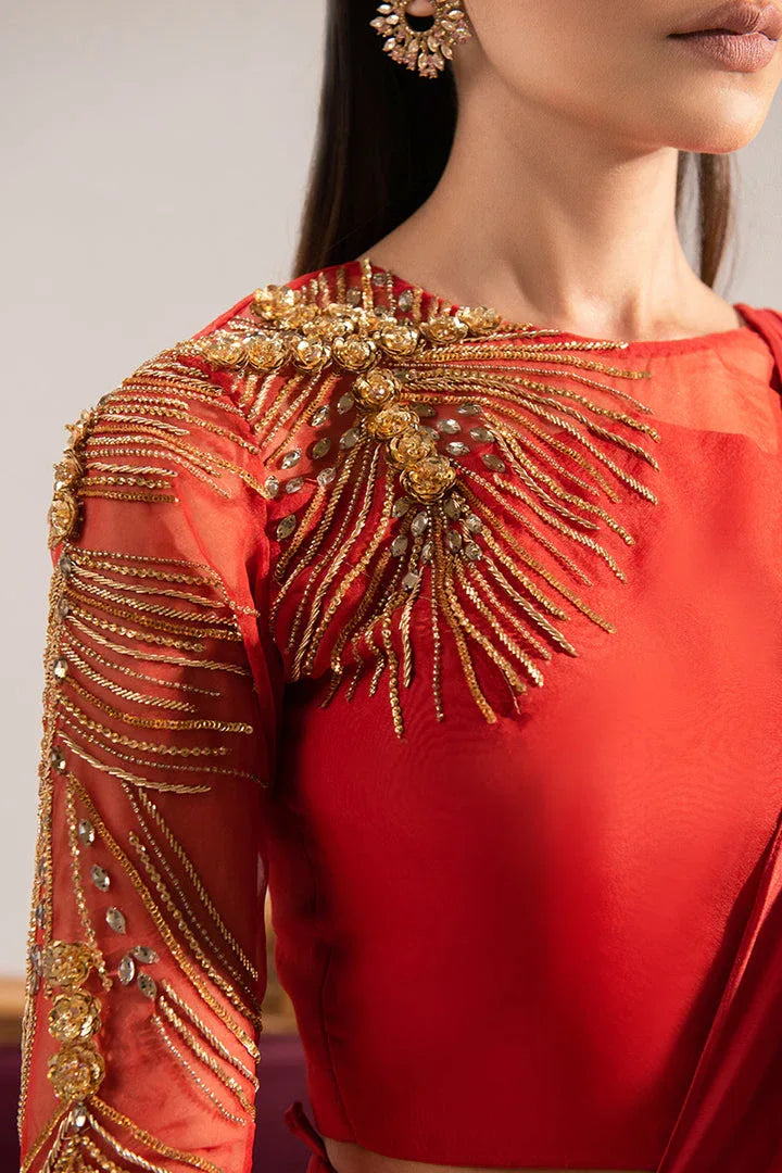 Maria Osama Khan | Tiffany Formals | Carnelian - Aqsa Fabrics