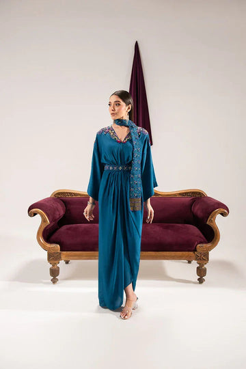 Maria Osama Khan | Tiffany Formals | Sapphire - Aqsa Fabrics