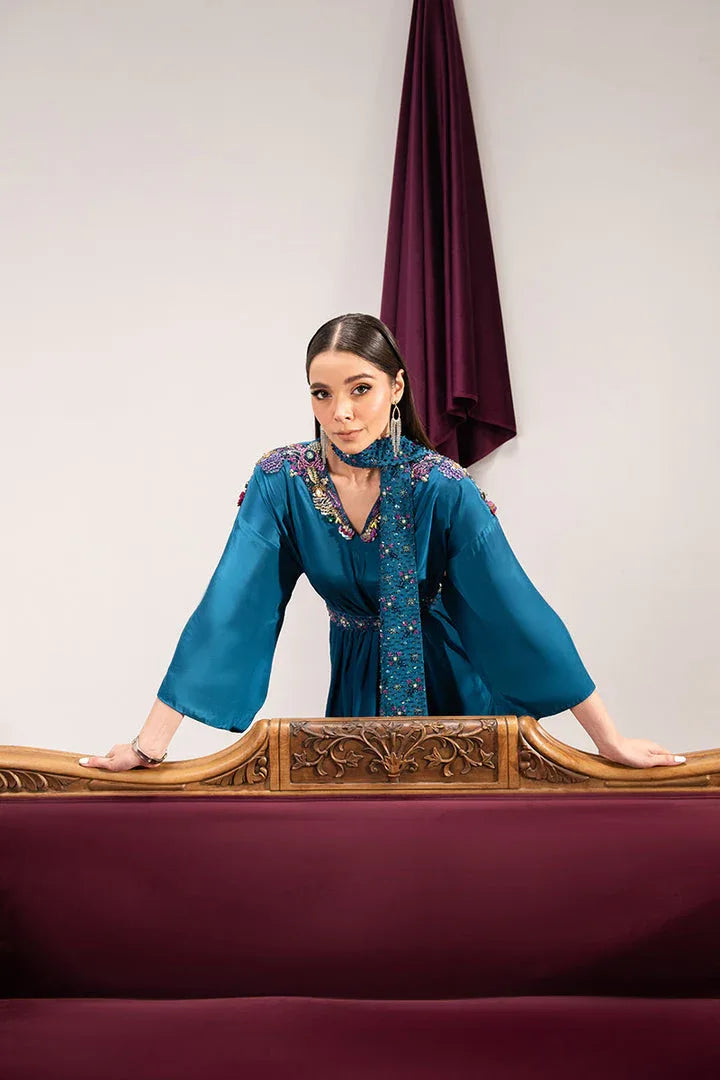 Maria Osama Khan | Tiffany Formals | Sapphire - Aqsa Fabrics