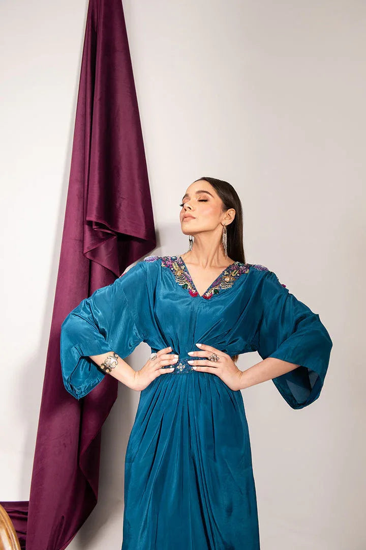 Maria Osama Khan | Tiffany Formals | Sapphire - Aqsa Fabrics