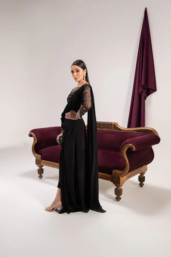 Maria Osama Khan | Tiffany Formals | Obsidian - Aqsa Fabrics