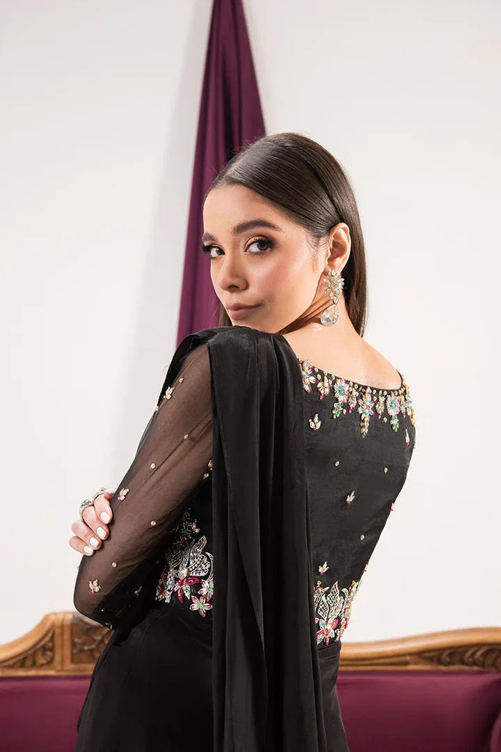 Maria Osama Khan | Tiffany Formals | Obsidian - Aqsa Fabrics