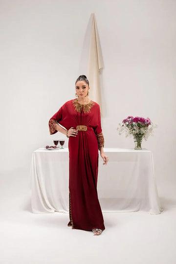 Maria Osama Khan | Tiffany Formals | Ruby - Aqsa Fabrics