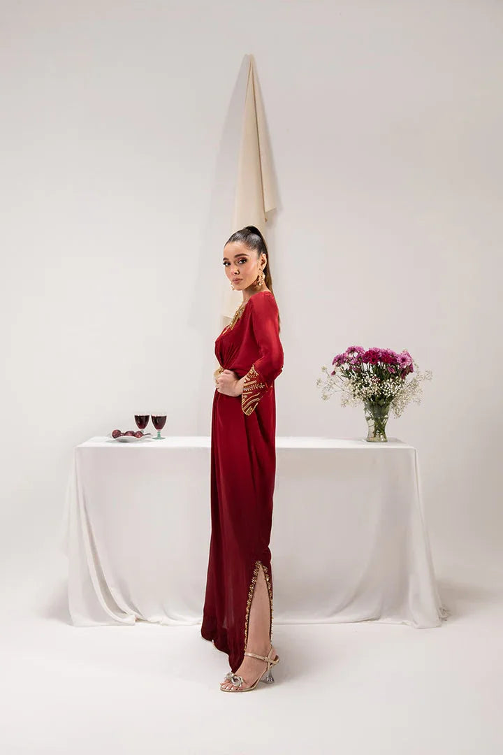 Maria Osama Khan | Tiffany Formals | Ruby - Aqsa Fabrics