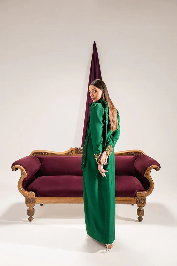 Maria Osama Khan | Tiffany Formals | Emerald - Aqsa Fabrics