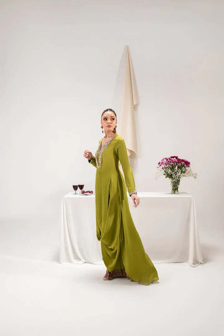 Maria Osama Khan | Tiffany Formals | Peridot - Aqsa Fabrics