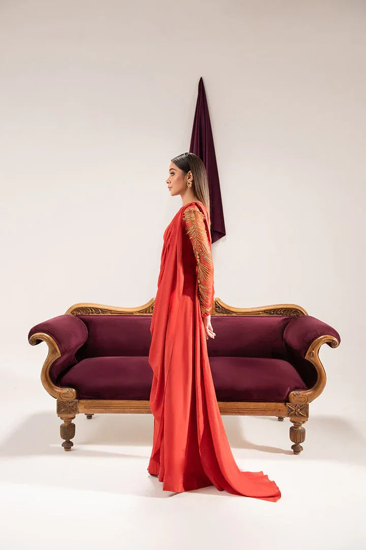 Maria Osama Khan | Tiffany Formals | Carnelian - Aqsa Fabrics